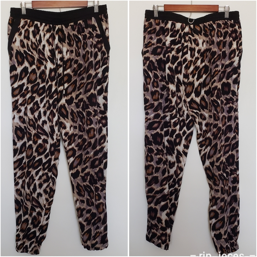 Cheetah Leopard Print Jogger Pants